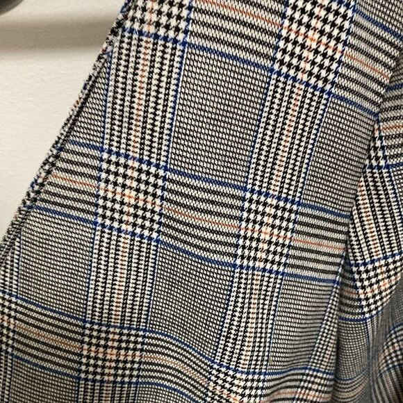 Alexia Admor NWT Camilla V Neck Plaid Sheath Dress in Gray/Blue. Size 6. - Picture 4 of 10